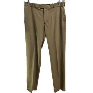 Van Heusen Flex Straight Men's Beige/Khaki Dress Pants Flat front Sz. 30x32 EUC